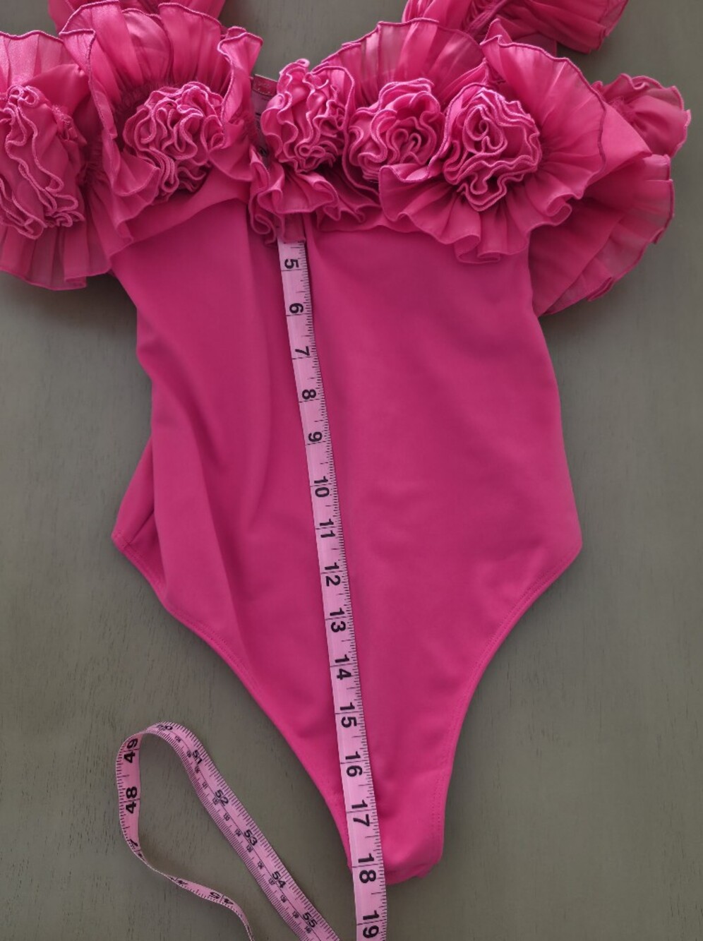 Free People Until Next Time Bodysuit, Hot Pink, 3D Floral, Sleeveless, XS - Picture 12 of 13